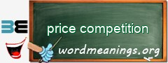 WordMeaning blackboard for price competition